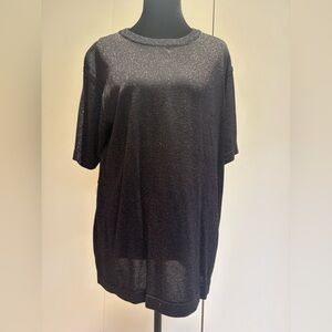 Black Sparkle Knit Top
